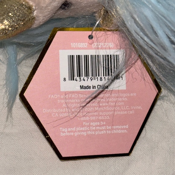 FAO Schwartz Sparklers BLUE Hedgehog Plush Toy. NWT - Picture 12 of 15